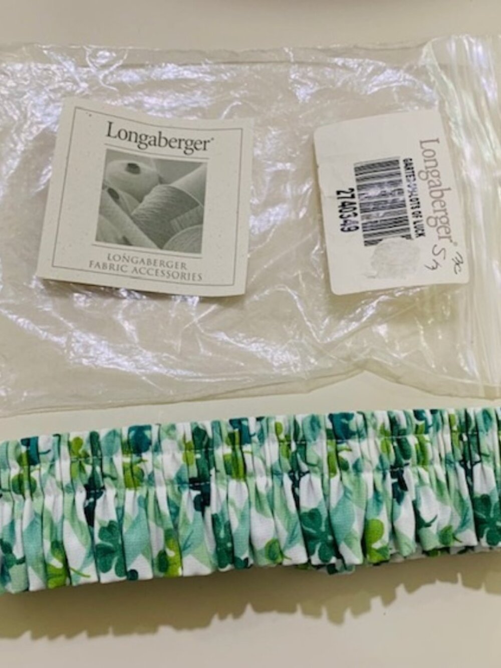 New LONGABERGER Lots Of Luck Garter Small Shamrocks St. Patrick's Day #2740349